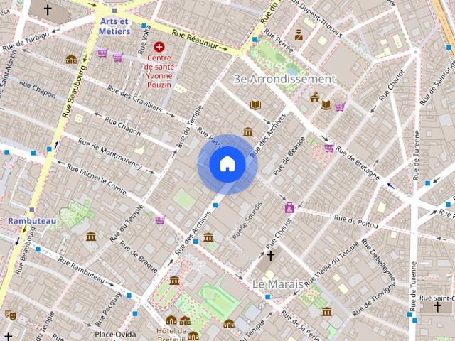 Tout savoir sur cet appartement dans le quartier Sainte Avoie, à Paris 3ème