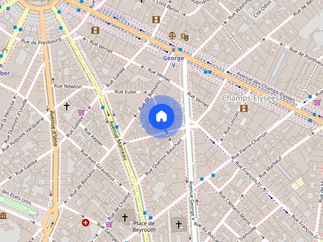 Tout savoir sur cet appartement dans le quartier Triangle d'Or, à Paris 8ème