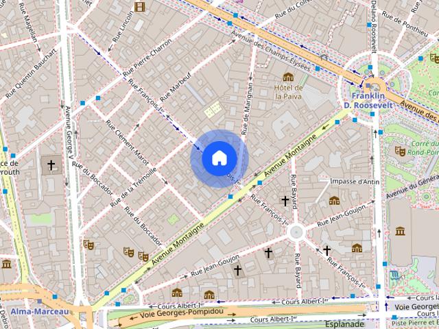 Tout savoir sur cet appartement dans le quartier Triangle d'Or, à Paris 8ème