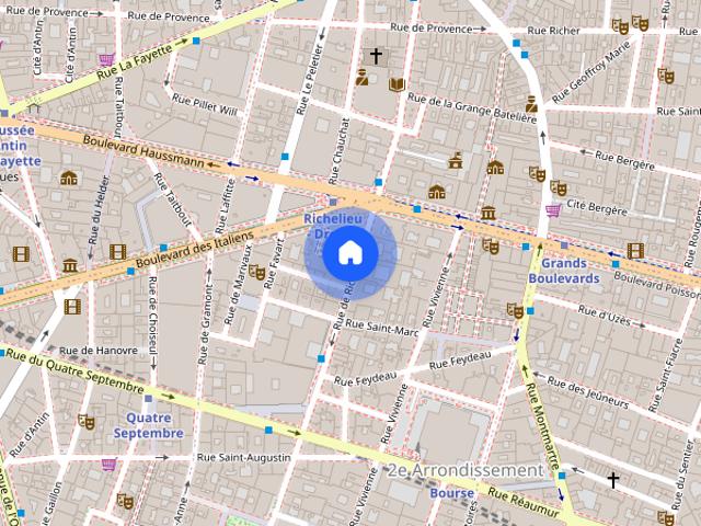 Tout savoir sur cet appartement dans le quartier Vivienne Gaillon, à Paris 2ème