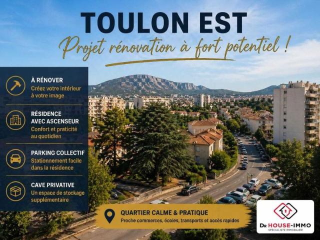 Toulon Appartement T4 à rénover, cave & stationnement