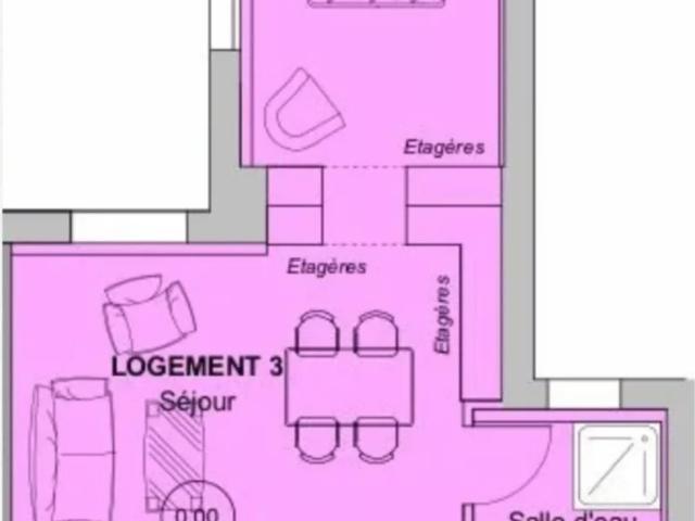 TOULOUSE Quartier les Chalets 2 Pièces 36,24 m2 Cour p