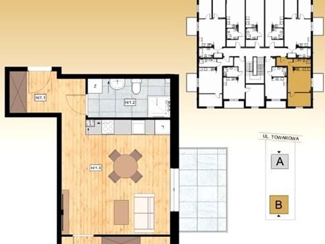 Towarowa 42,29 m², Stargard