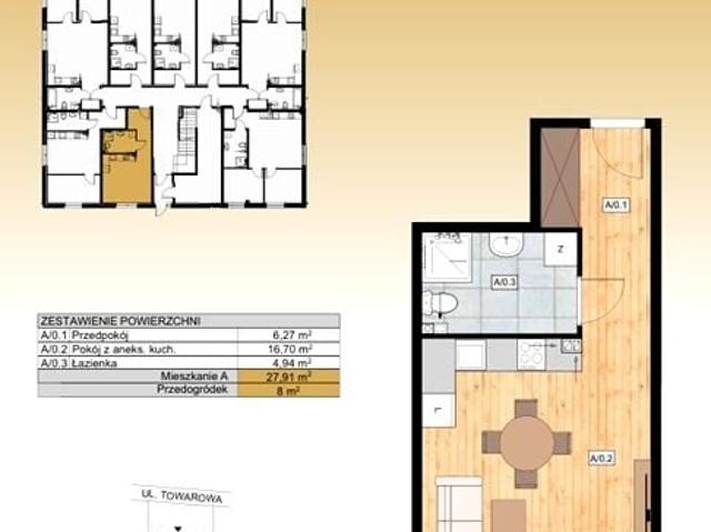 Towarowa 27,91 m², Stargard