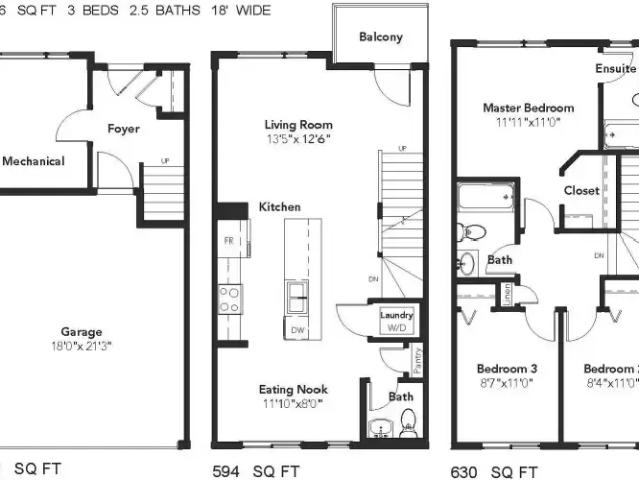 Townhouse 3 Bedroom For Rent Edmonton AB 1990 ES104180413