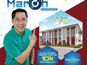 Townhouse for Sale in starosa city laguna with Garage
