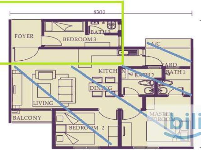 TR Residence Fully Furnished 1 bedroom Studio For rent, Titiwangsa