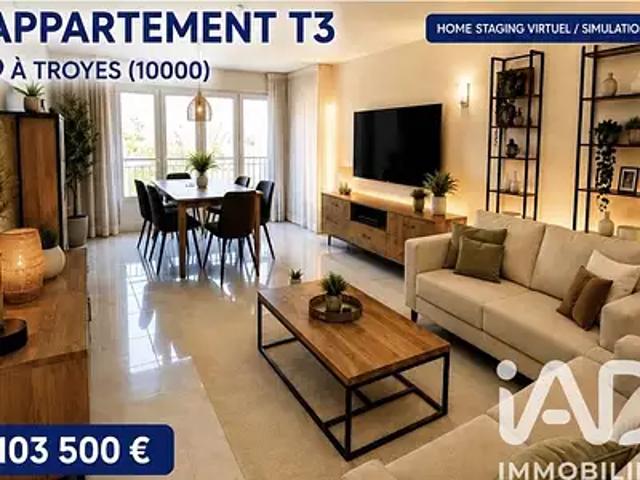 Troyes 10000 Achat / Vente appartement 3 pièces t3