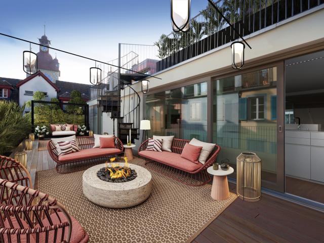 Traumhafte Attikawohnung mit Dachterrasse im Herzen von Luzern