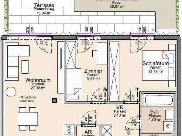 Traumhafte Eigentumswohnung mit Garten / Erstbezug