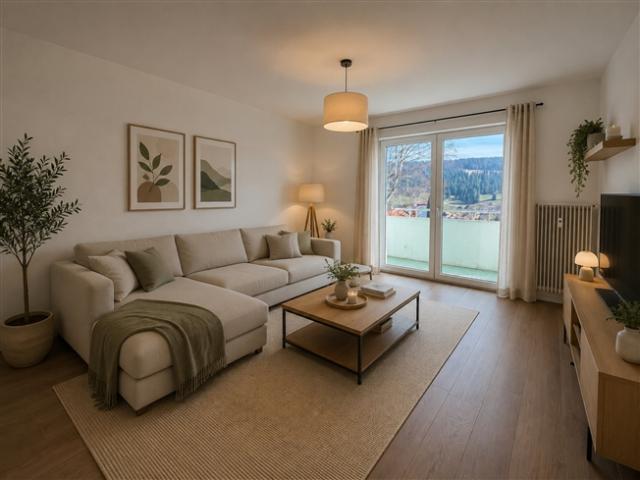 Tramelan, schöne 4.5 Zimmer Wohnung im Erdgeschoss mit Balkon