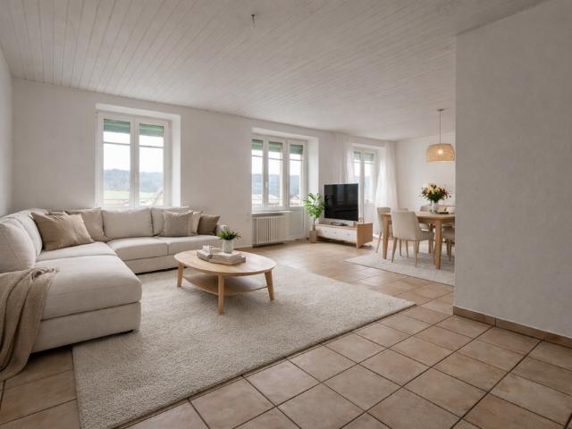 Tramelan, spacious and bright 3.5 room apartment with balcony