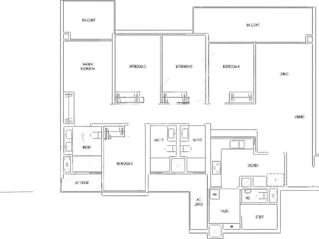 Treasure at Tampines Condominium For Sale, $3,100,000, 5 Bed 4 Bath 1,722 sqft $1,800.00 psf