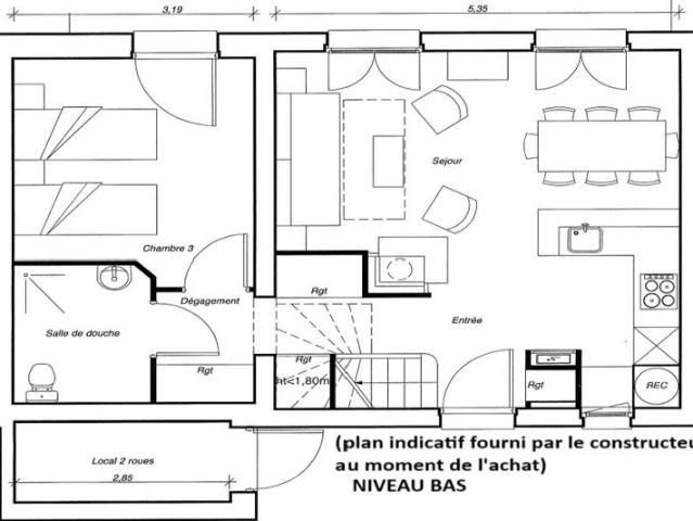 Très agréable maison mitoyenne en vente dans domaine proche mer et Bayeux