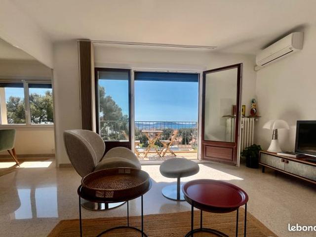 Très beau t3 terrasse vue mer 73 m2 dernier etage cave