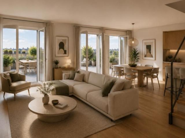 TRES RARE duplex de 5 pièces à proximité immédiate des transports deux balcons !
