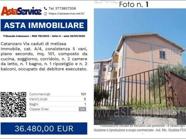 Tribunale Catanzaro RGE 116/2022 lotto U Tribunale Catanzaro RGE 116/2022 lotto U asta 26/05/2026