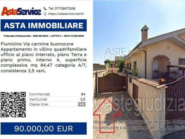 Tribunale Civitavecchia RGE 88/2024 LOTTO U Tribunale Civitavecchia RGE 88/2024 LOTTO U ASTA 17/06/2026