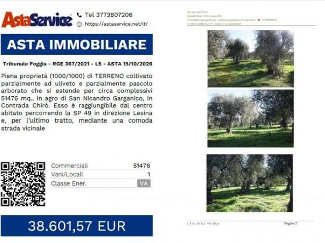 Tribunale Foggia RGE 367/2021 L5 Tribunale Foggia RGE 367/2021 L5 ASTA 15/10/2026