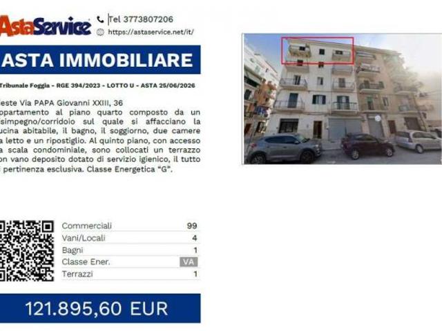 Tribunale Foggia RGE 394/2023 LOTTO U Tribunale Foggia RGE 394/2023 LOTTO U ASTA 25/06/2026
