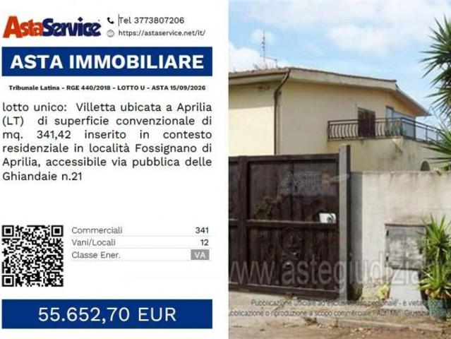 Tribunale Latina RGE 440/2018 LOTTO U Tribunale Latina RGE 440/2018 LOTTO U ASTA 15/09/2026