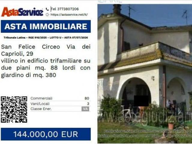 Tribunale Latina RGE 916/2025 LOTTO U Tribunale Latina RGE 916/2025 LOTTO U ASTA 07/07/2026