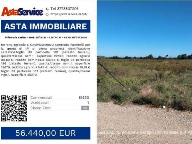 Tribunale Larino RGE 28/2025 LOTTO U Tribunale Larino RGE 28/2025 LOTTO U ASTA 16/07/2026