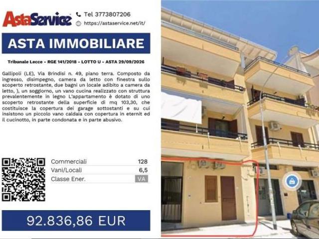 Tribunale Lecce RGE 141/2018 LOTTO U Tribunale Lecce RGE 141/2018 LOTTO U ASTA 29/09/2026