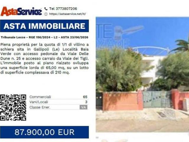 Tribunale Lecce RGE 156/2024 L2 Tribunale Lecce RGE 156/2024 L2 ASTA 23/06/2026