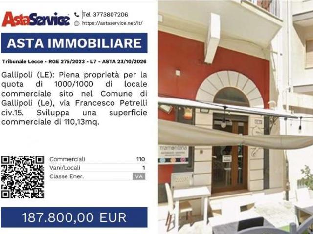 Tribunale Lecce RGE 275/2023 L7 Tribunale Lecce RGE 275/2023 L7 ASTA 23/10/2026