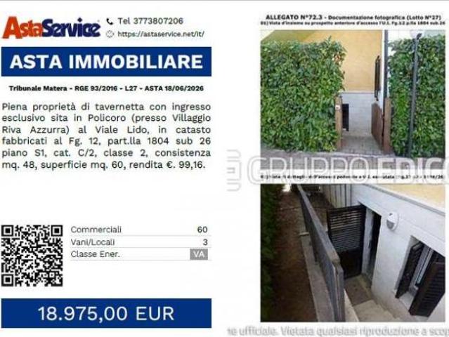 Tribunale Matera RGE 93/2016 L27 Tribunale Matera RGE 93/2016 L27 ASTA 18/06/2026