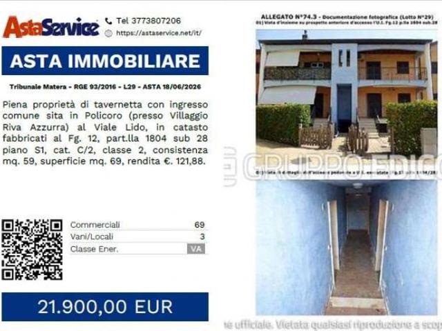 Tribunale Matera RGE 93/2016 L29 Tribunale Matera RGE 93/2016 L29 ASTA 18/06/2026