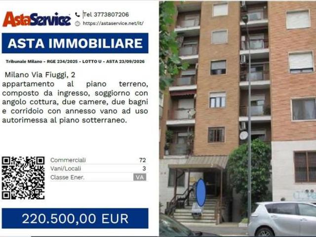 Tribunale Milano RGE 234/2025 LOTTO U Tribunale Milano RGE 234/2025 LOTTO U ASTA 23/09/2026
