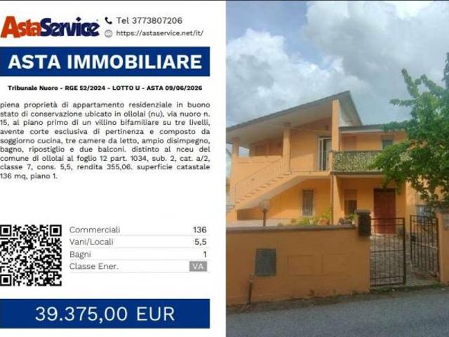 Tribunale Nuoro RGE 52/2024 LOTTO U Tribunale Nuoro RGE 52/2024 LOTTO U ASTA 09/06/2026