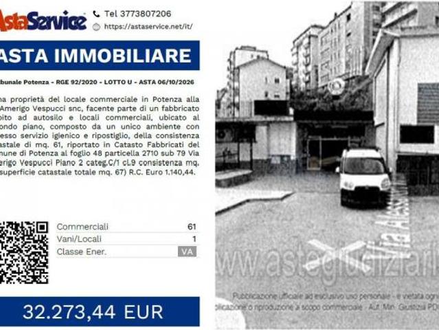 Tribunale Potenza RGE 92/2020 LOTTO U Tribunale Potenza RGE 92/2020 LOTTO U ASTA 06/10/2026