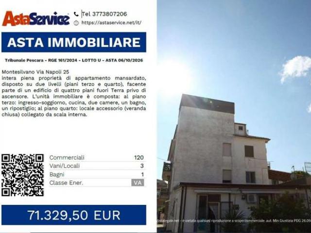 Tribunale Pescara RGE 161/2024 LOTTO U Tribunale Pescara RGE 161/2024 LOTTO U ASTA 06/10/2026
