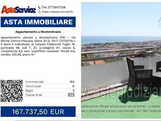 Tribunale Pescara RGE 50/2024 LOTTO U Quadrilocale a Montesilvano