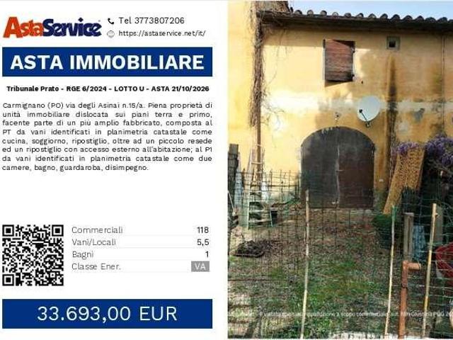 Tribunale Prato RGE 6/2024 LOTTO U Tribunale Prato RGE 6/2024 LOTTO U ASTA 21/10/2026