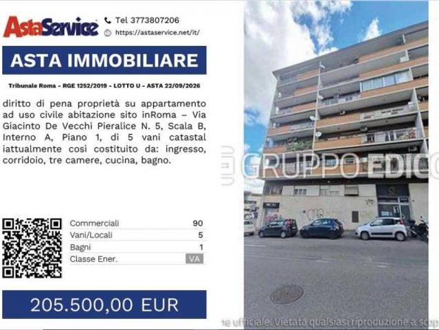 Tribunale Roma RGE 1252/2019 LOTTO U Tribunale Roma RGE 1252/2019 LOTTO U ASTA 22/09/2026