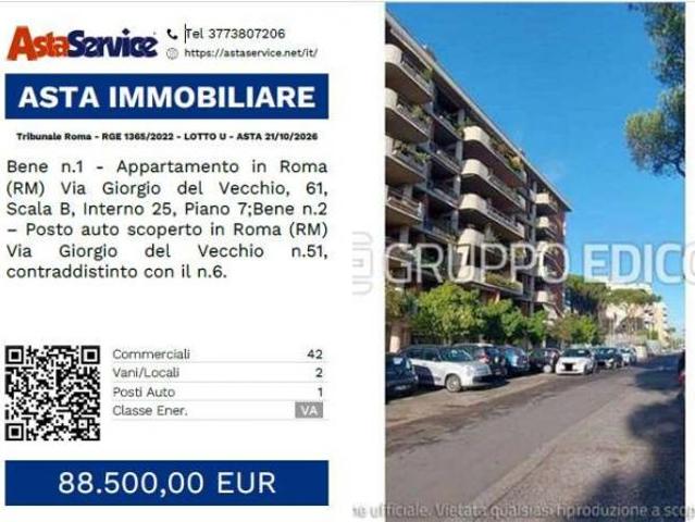 Tribunale Roma RGE 1365/2022 LOTTO U Tribunale Roma RGE 1365/2022 LOTTO U ASTA 21/10/2026