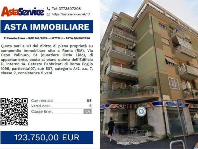 Tribunale Roma RGE 149/2024 LOTTO U Tribunale Roma RGE 149/2024 LOTTO U ASTA 30/09/2026