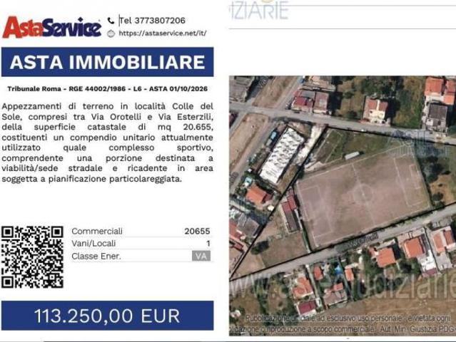 Tribunale Roma RGE 44002/1986 L6 Tribunale Roma RGE 44002/1986 L6 ASTA 01/10/2026