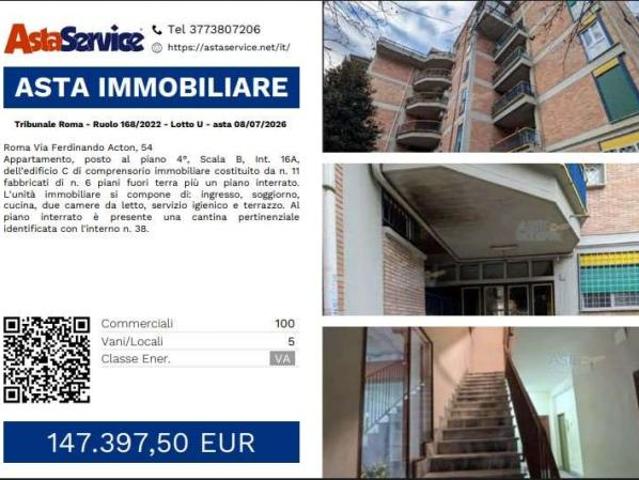 Tribunale Roma Ruolo 168/2022 Lotto U Tribunale Roma Ruolo 168/2022 Lotto U asta 08/07/2026