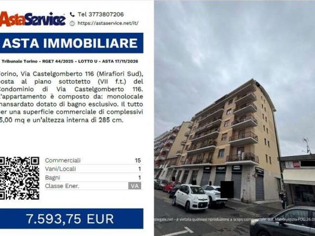 Tribunale Torino RGE7 44/2025 LOTTO U Tribunale Torino RGE7 44/2025 LOTTO U ASTA 17/11/2026