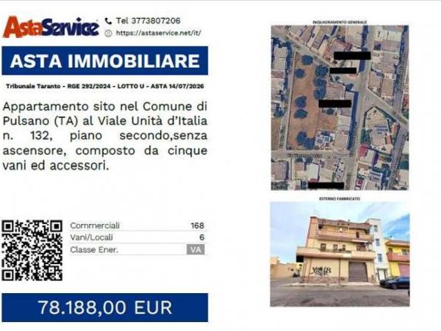 Tribunale Taranto RGE 292/2024 LOTTO U Tribunale Taranto RGE 292/2024 LOTTO U ASTA 14/07/2026