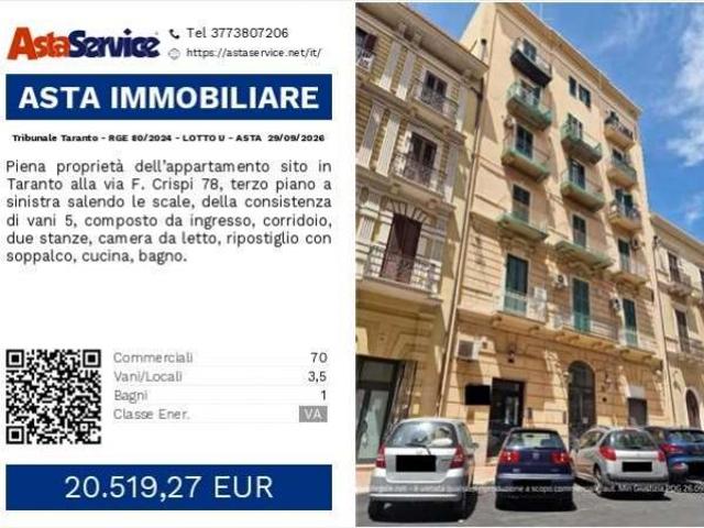 Tribunale Taranto RGE 80/2024 LOTTO U Tribunale Taranto RGE 80/2024 LOTTO U ASTA 29/09/2026