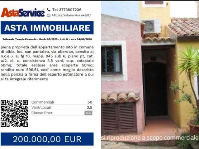 Tribunale Tempio Pausania Ruolo 92/2023 Lott U Tribunale Tempio Pausania Ruolo 92/2023 Lott U asta 04/06/2026