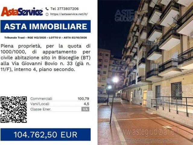 Tribunale Trani RGE 142/2025 LOTTO U Tribunale Trani RGE 142/2025 LOTTO U ASTA 02/10/2026