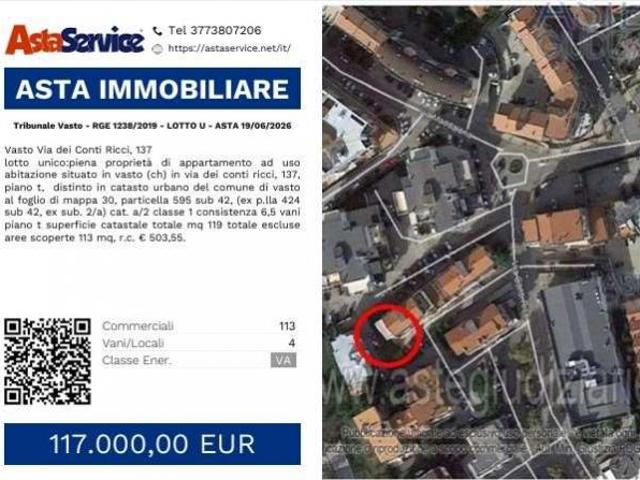 Tribunale Vasto RGE 1238/2019 LOTTO U Tribunale Vasto RGE 1238/2019 LOTTO U ASTA 19/06/2026
