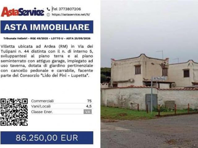 Tribunale Velletri RGE 49/2025 LOTTO U Tribunale Velletri RGE 49/2025 LOTTO U ASTA 25/09/2026